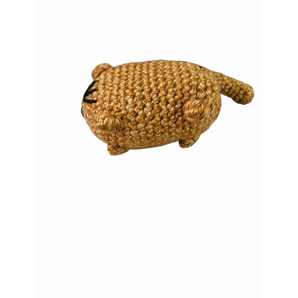 New Handmade Crochet Plushie Cat Kitten brown orange